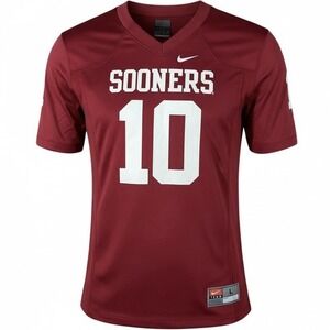 Oklahoma Sooners Jersey Boys Large Red Nike Football #10